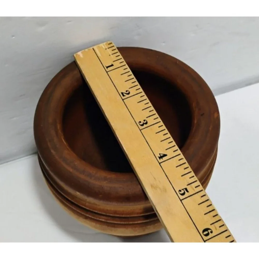 Vintage or Antique Wooden Mortar & Pestle Hand Turned Wood 4.5